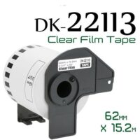 DK-22113 (DK22113) Συμβατές Αυτοκόλλητες Ετικέτες (Film-συνεχές) 62x15,24m για Εκτυπωτή Ετικετών BROTHER