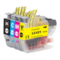 BROTHER ΣΥΜΒΑΤΟ INK LC421XL MULTIPACK (2BK,1C,1M,1Y)