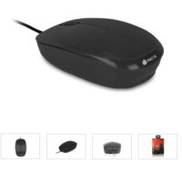 Ποντίκι USB NGS Flame 1000 dpi - 3 κουμπιά - Αμφιδέξια χρήση - Μαύρο
