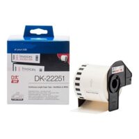 DK-22251 (DK22251) Συμβατές Αυτοκόλλητες Ετικέτες Black/Red 62mmX15m για Εκτυπωτή Ετικετών BROTHER σε ρολό 15 μέτρων
